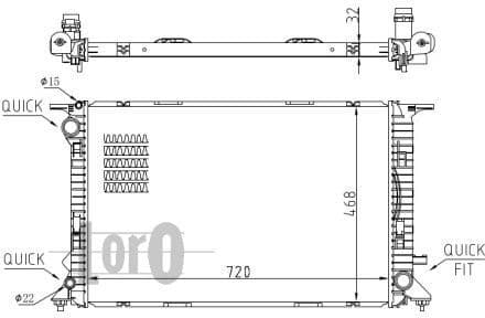 Radiator, engine cooling LORO 003-017-0040-B - image 2