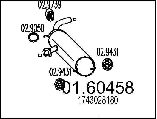 Rear Muffler 01.60458