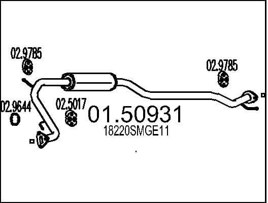 Centre Muffler 01.50931