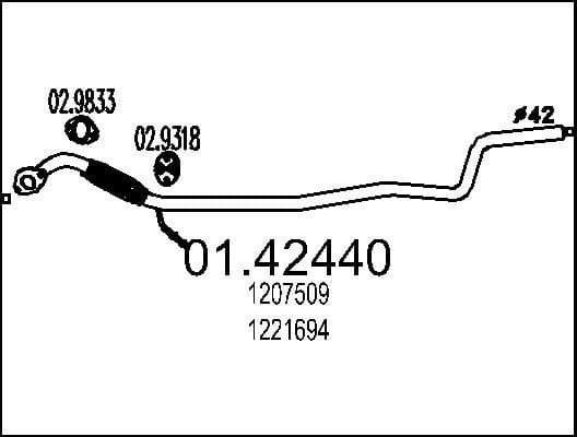 Exhaust Pipe 01.42440