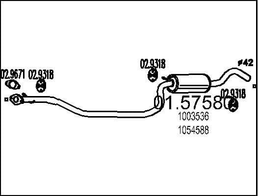 Centre Muffler 01.57580