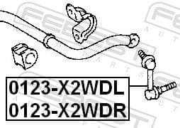 Link/Coupling Rod, stabiliser bar 0123-X2WDR - image 2