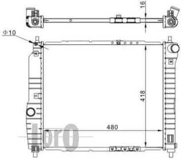 Radiator, engine cooling LORO 007-017-0002 - image 2