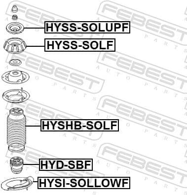 Suspension Strut Support Mount HYSS-SOLUPF - image 2