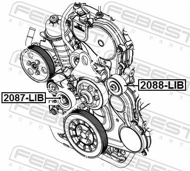 Deflection/Guide Pulley, V-ribbed belt 2087-LIB - image 2