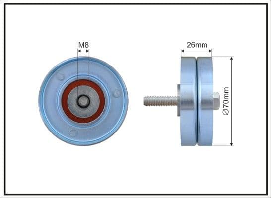 Deflection/Guide Pulley, V-ribbed belt 285-01