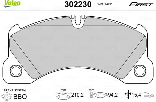 Brake Pad Set, disc brake ESSENTIAL 302230