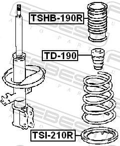 Protective Cap/Bellow, shock absorber TSHB-190R - image 2