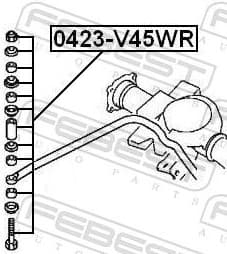 Link/Coupling Rod, stabiliser bar 0423-V45WR