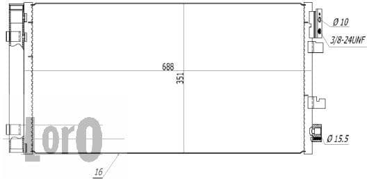Condenser, air conditioning LORO 042-016-0039 - image 2