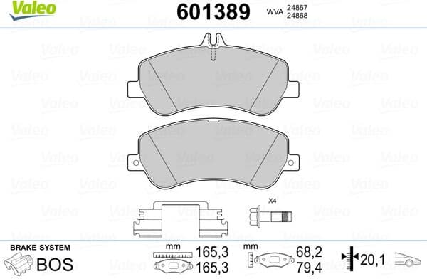Brake Pad Set, disc brake 601389