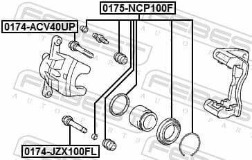 Repair Kit, brake caliper 0175-NCP100F - image 2