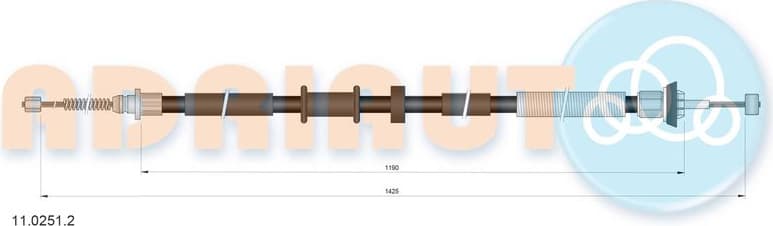 Cable Pull, parking brake 11.0251.2