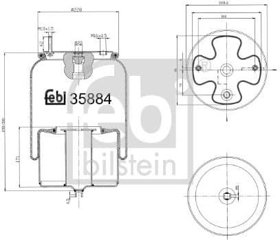 Bellow, air suspension 35884
