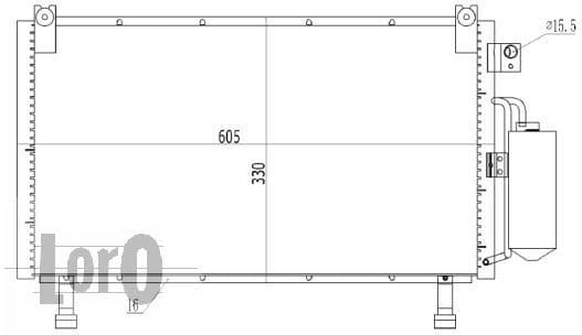 Condenser, air conditioning LORO 035-016-0033 - image 2