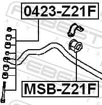 Link/Coupling Rod, stabiliser bar 0423-Z21F - image 2