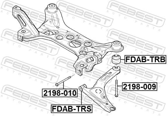 Mounting, control/trailing arm FDAB-TRS - image 2
