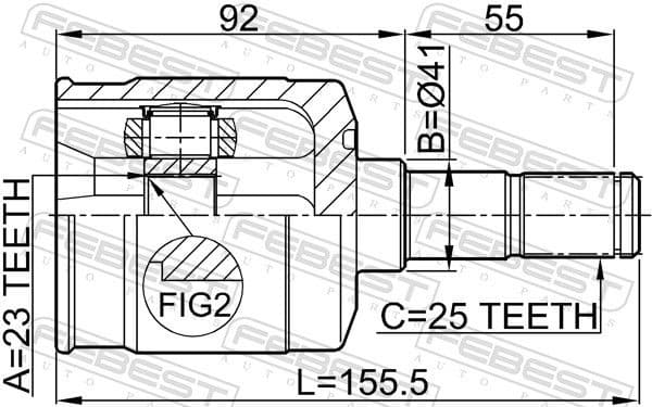 Joint Kit, drive shaft 1211-EFAT - image 2