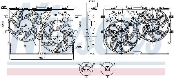 Fan, engine cooling 850115