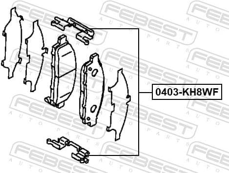 Accessory Kit, disc brake pad 0403-KH9WF