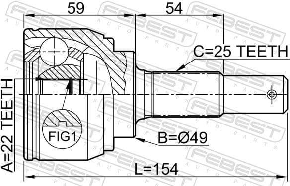 Joint Kit, drive shaft 0210-C11X - image 2