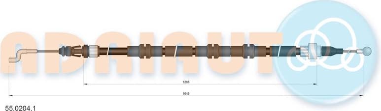 Cable Pull, parking brake 55.0204.1