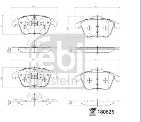 Brake Pad Set, disc brake 180626
