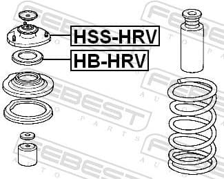 Rolling Bearing, suspension strut support mount HB-HRV - image 2