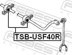 Mounting, stabiliser bar TSB-USF40R - image 2