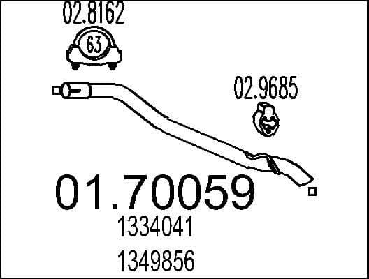 Exhaust Pipe 01.70059