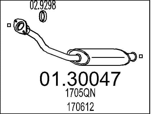 Front Muffler 01.30047