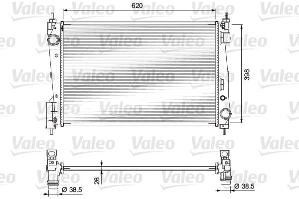 Radiator, engine cooling 701717