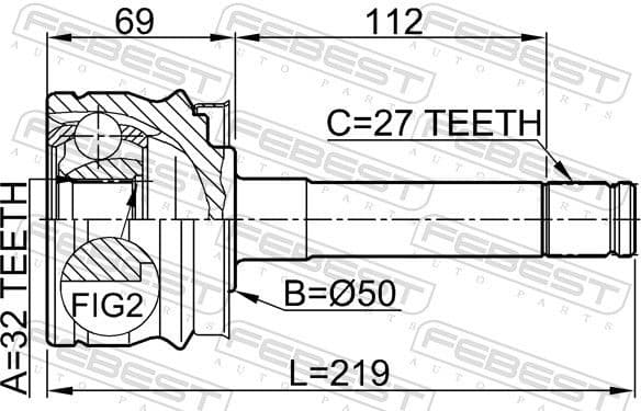 Joint Kit, drive shaft 0210-R20 - image 2