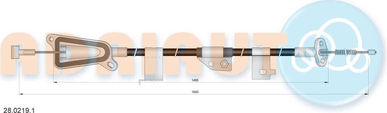 Cable Pull, parking brake 28.0219.1