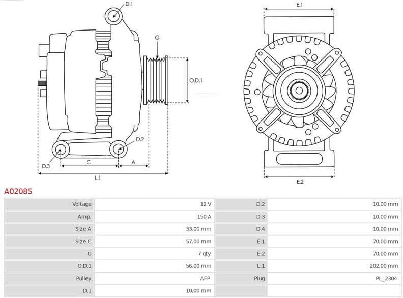 Alternator AS A0208S - image 5