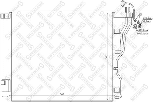 Condenser, air conditioning 10-45725-SX