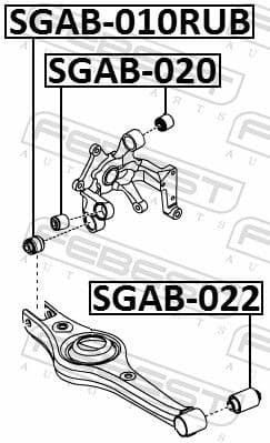 Mounting, control/trailing arm SGAB-022 - image 2
