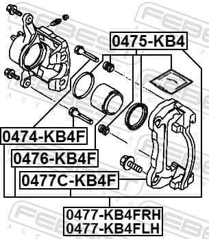 Repair Kit, brake caliper 0475-KB4 - image 2
