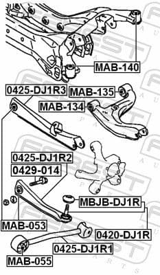 Mounting, control/trailing arm MAB-053 - image 2