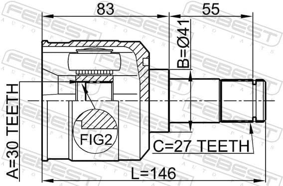 Joint Kit, drive shaft 0411-EAUSA - image 2