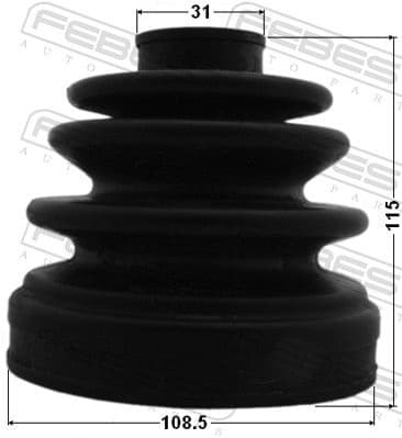 Bellow, drive shaft 0415-V75RR - image 2