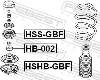 Suspension Strut Support Mount HSS-GBF - image 2