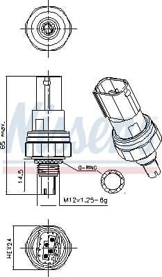 Pressure Switch, air conditioning ** FIRST FIT ** 301080