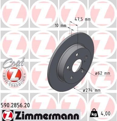 Brake Disc COAT Z 590.2856.20