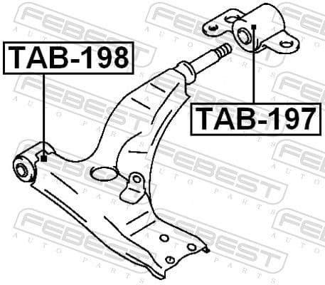 Mounting, control/trailing arm TAB-198 - image 2