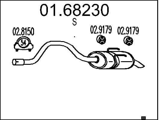 Rear Muffler 01.68230