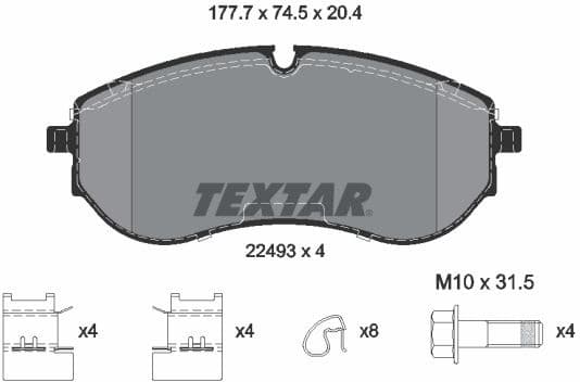 Brake Pad Set, disc brake Q+ 2249301