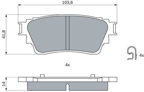 Brake Pad Set, disc brake 0986460008