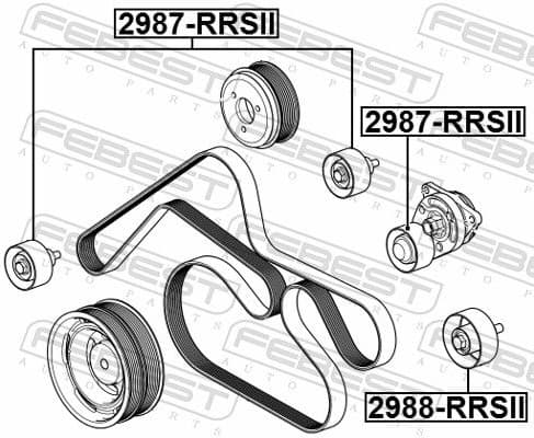 Deflection/Guide Pulley, V-ribbed belt 2988-RRSII - image 2