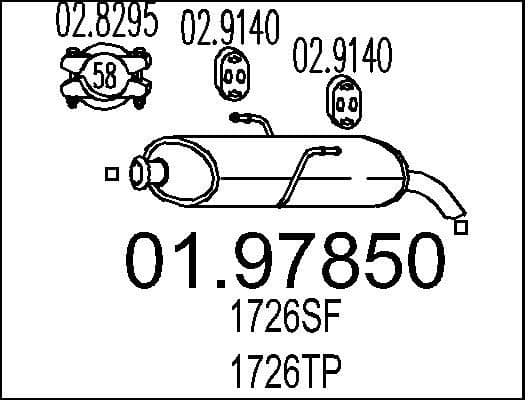 Rear Muffler 01.97850
